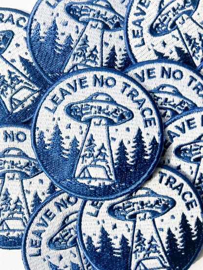 Iron-On Patch; Leave No Trace UFO | Field Trip Threads