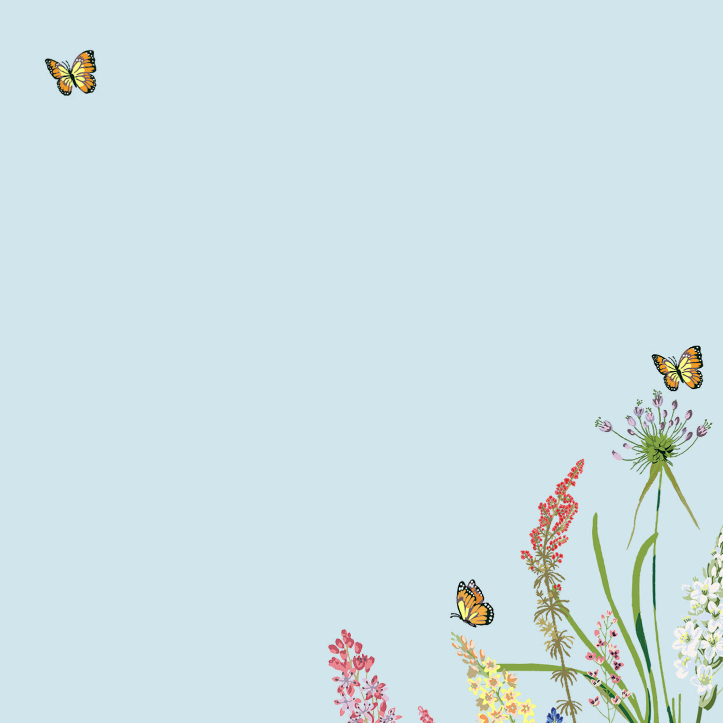 Desk Notes; Blooms & Butterflies