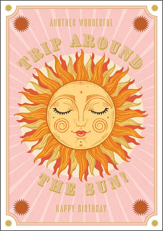 Greeting Card; Trip Around the Sun Birthday | The Art File