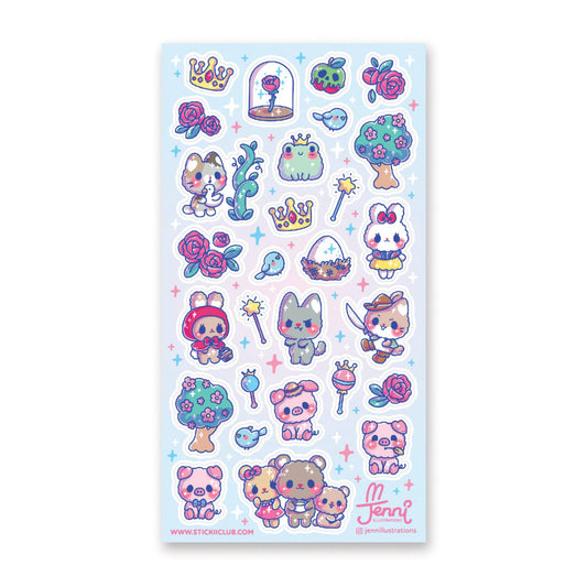 Stickii Sticker Sheet; Furry Fairy Tales