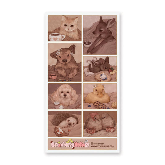 Sticker Sheet; Cuddly Coffee Shop