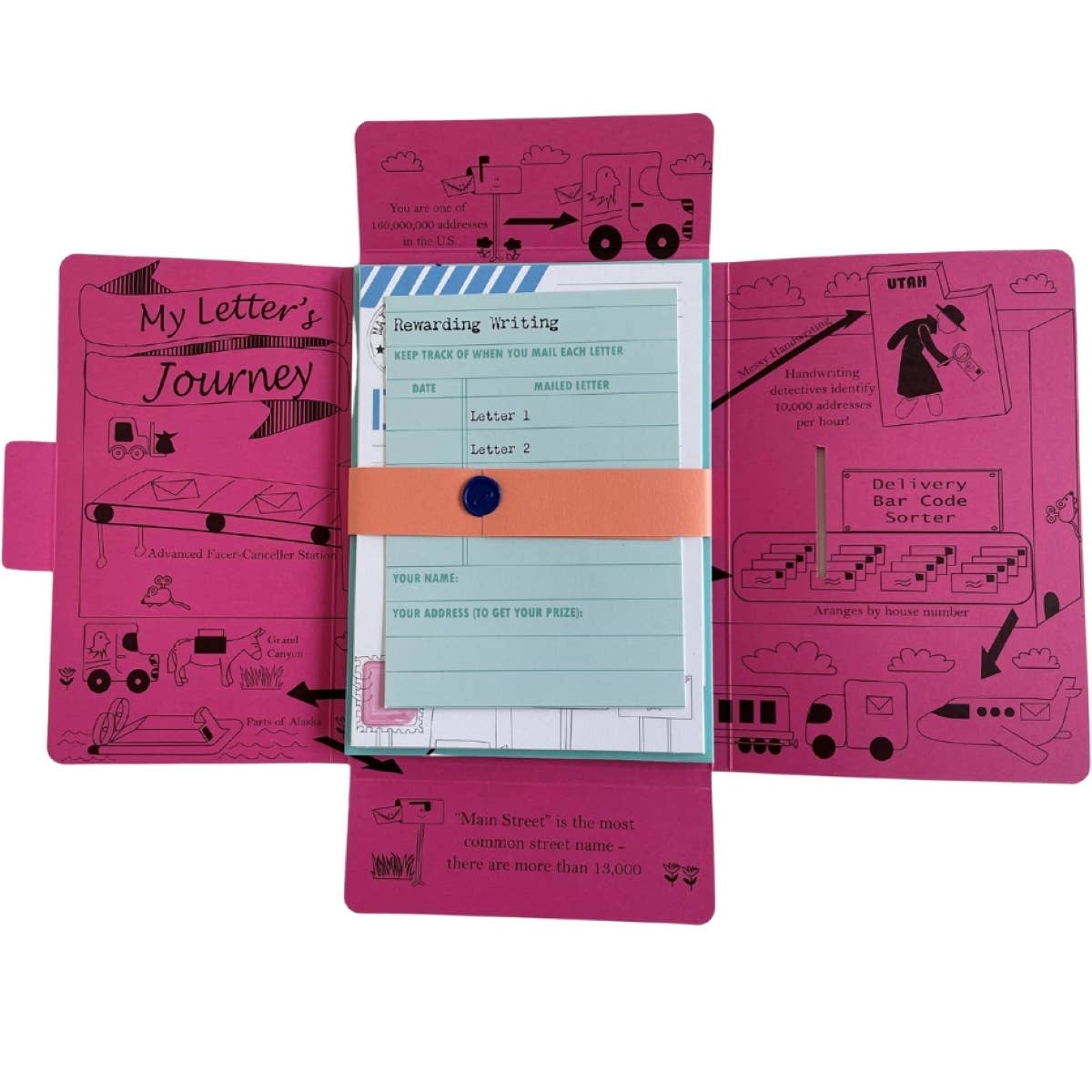 Grand Pen Pal Kit; Kids & Grandparents (Drawstring Bag)