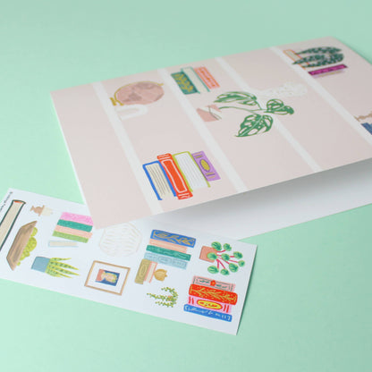 Sticker Scene Card; Shelfie