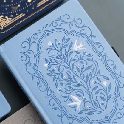 Dot Grid Notebook; Songbird In Blue