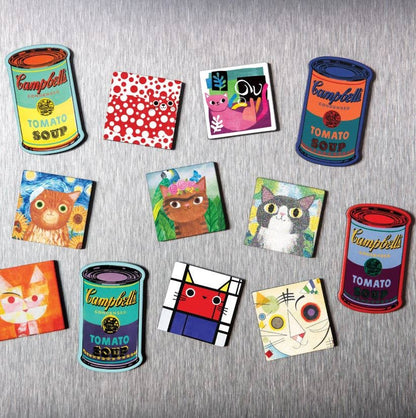 Magnet Set; Artsy Cats (9 Magnets) | Chronicle Books