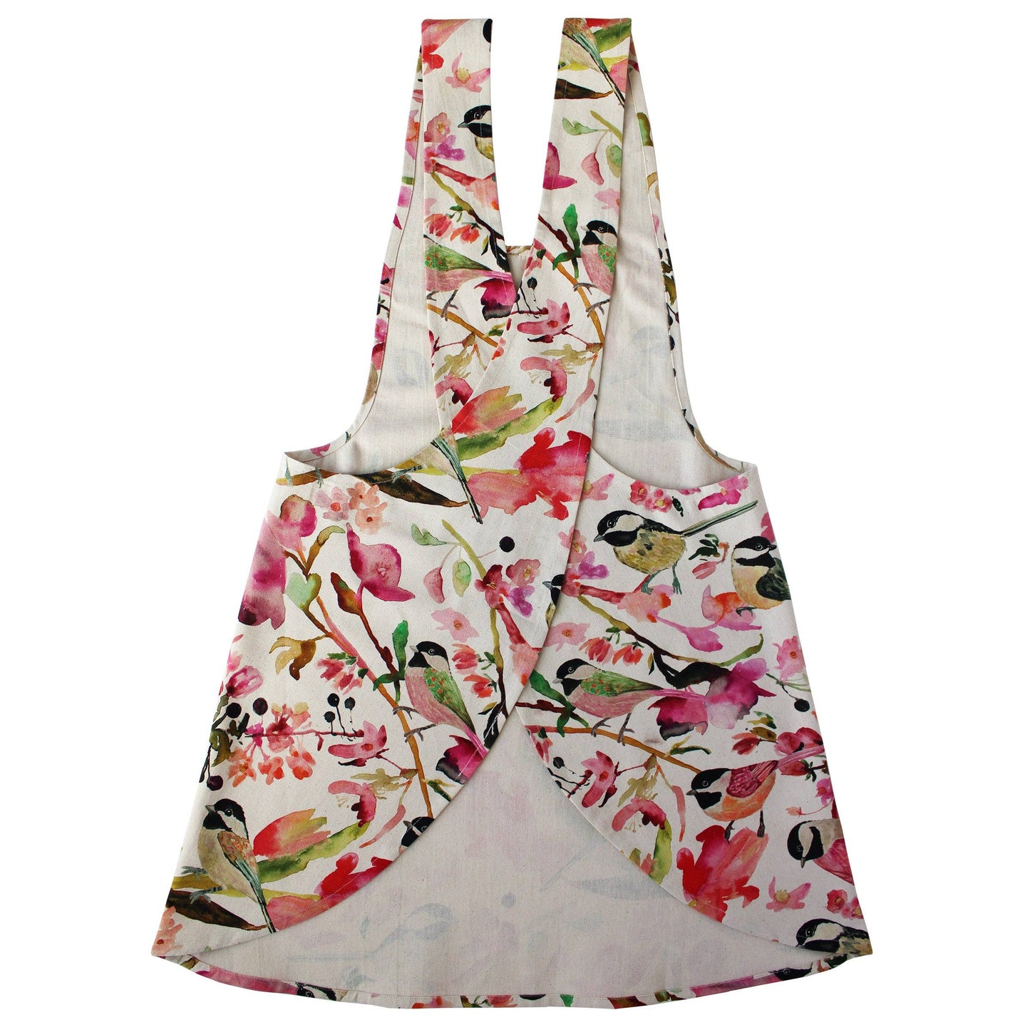 Pinafore Apron; Chickadees (100% Cotton)