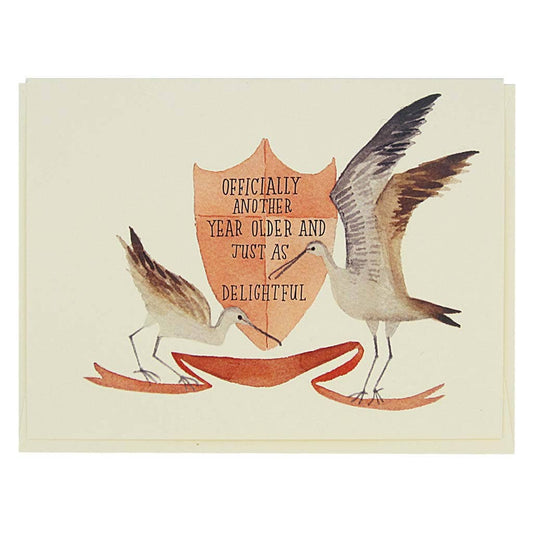 Birthday Card; Delightful Birthday Sandpipers