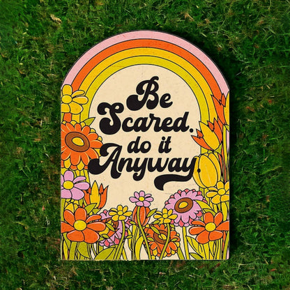 Encouragement Card; Be Scared. Do It Anyway (Retro)