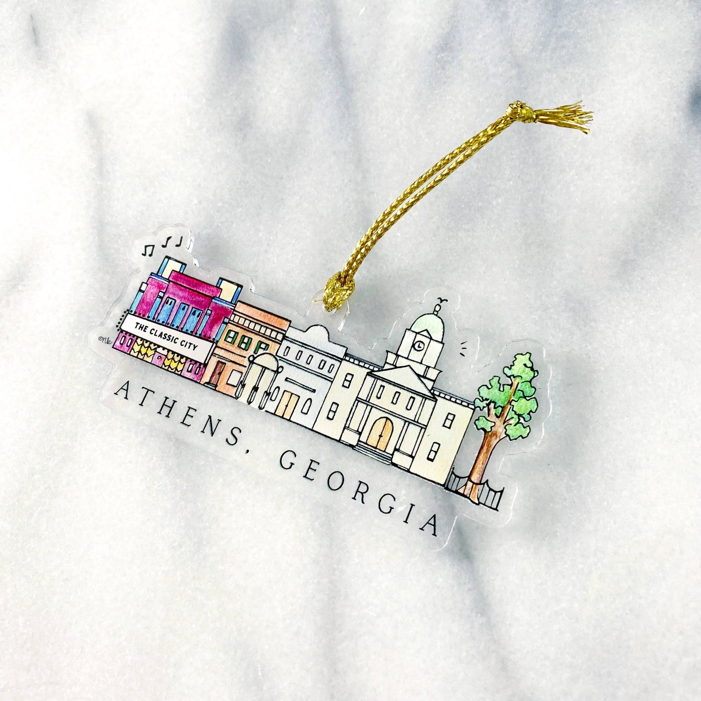 Ornament; Athens, Georgia (Acrylic)