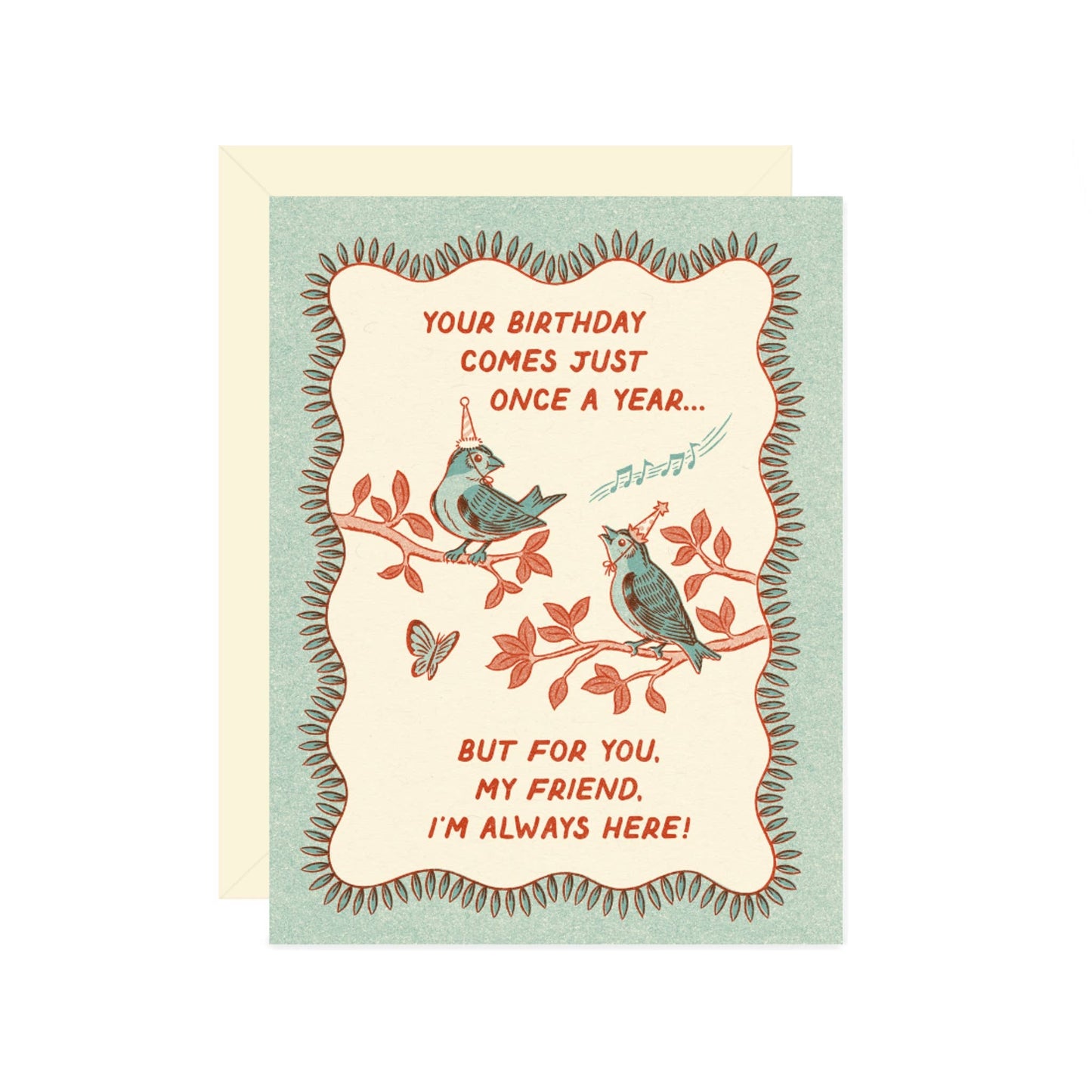 Birthday Card; Bird Friends