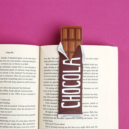 Bookmark; Bar of Chocolate (Die Cut) By Humdrum Paper