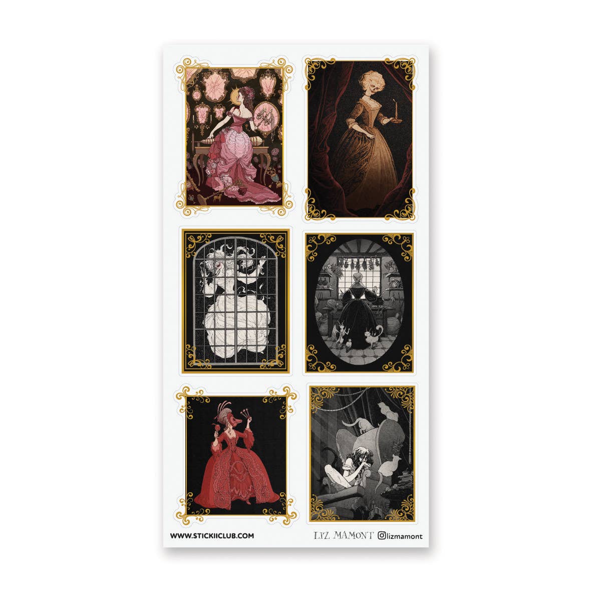 Sticker Sheet; Gothic Tales