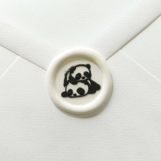Wax Seal Stamp; Pandas (With Handle, Gift Box, & Storage Bag)