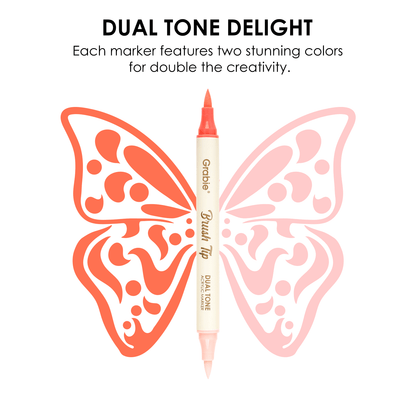 Acrylic Paint Marker Set of 36 (Dual Tone Brush Tip)