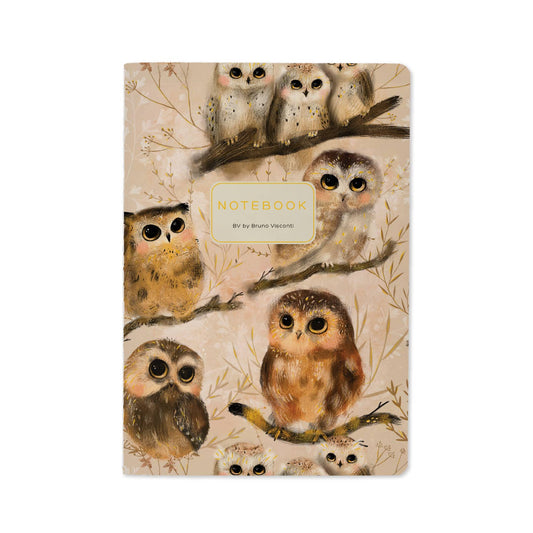 A5 Notebook; Owlets - BV by Bruno Visconti