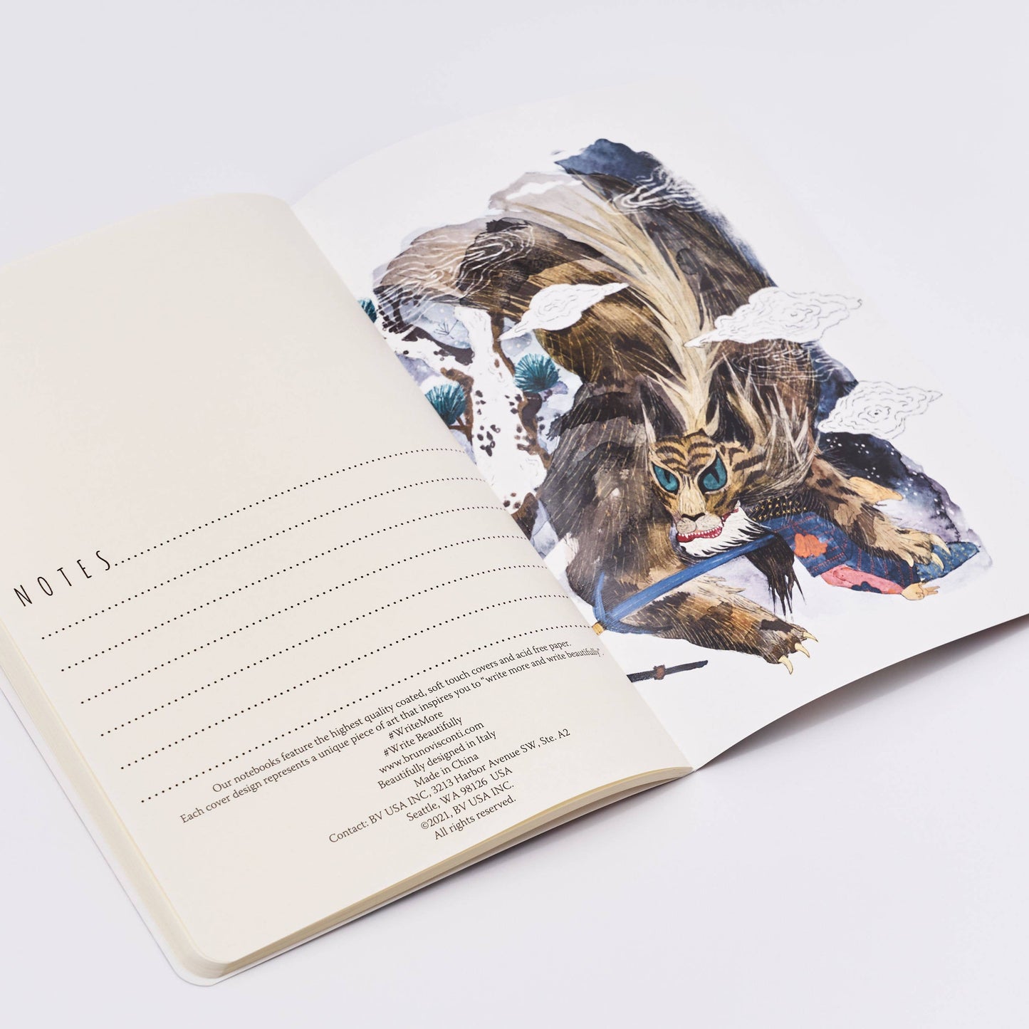 A5 Notebook; Tiger - BV by Bruno Visconti