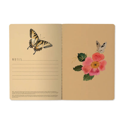 Notebook; Butterflies and Peonies (A5 Size)