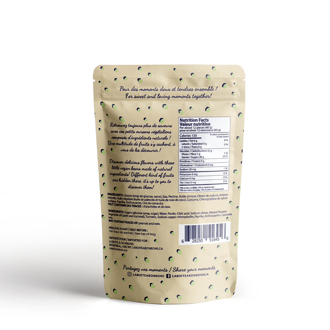 Gummy Candies; Vegan Bears By La boîte à bonbons