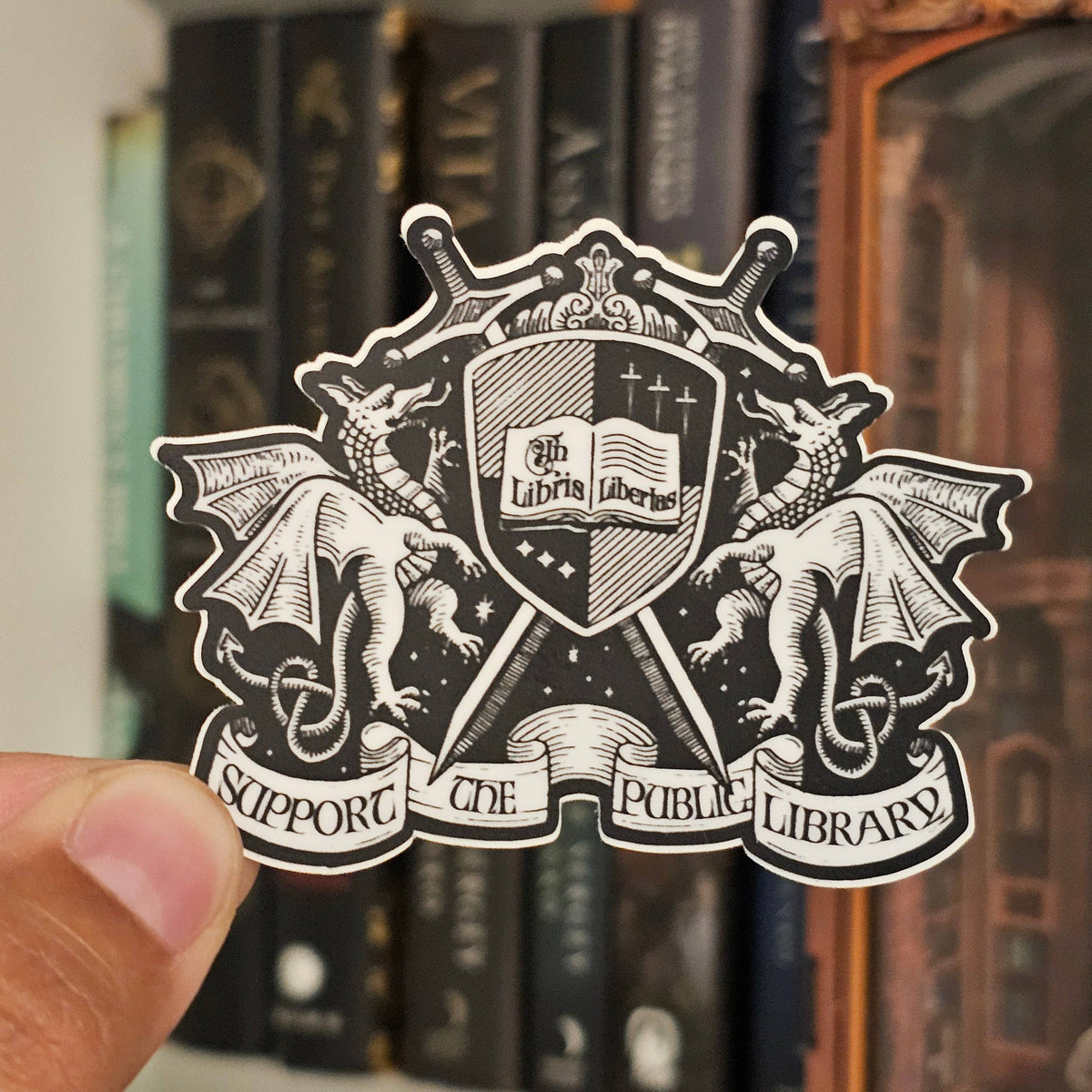 Support the Public Library Vinyl Sticker | Book Lover Gift