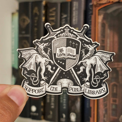 Support the Public Library Vinyl Sticker | Book Lover Gift
