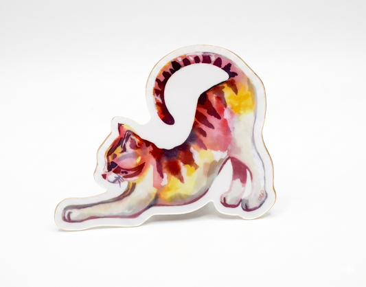 Vinyl Sticker; Big Stretch Cat