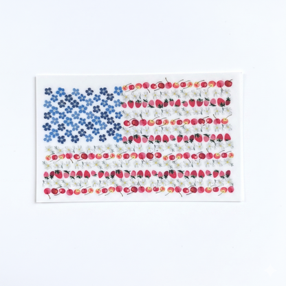 Vinyl Sticker; American Flag - Made By Shellie