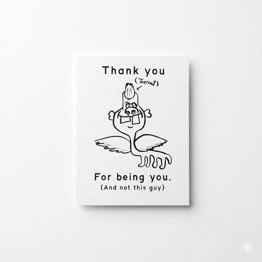 Thank You Card; Thank You (Toenail)