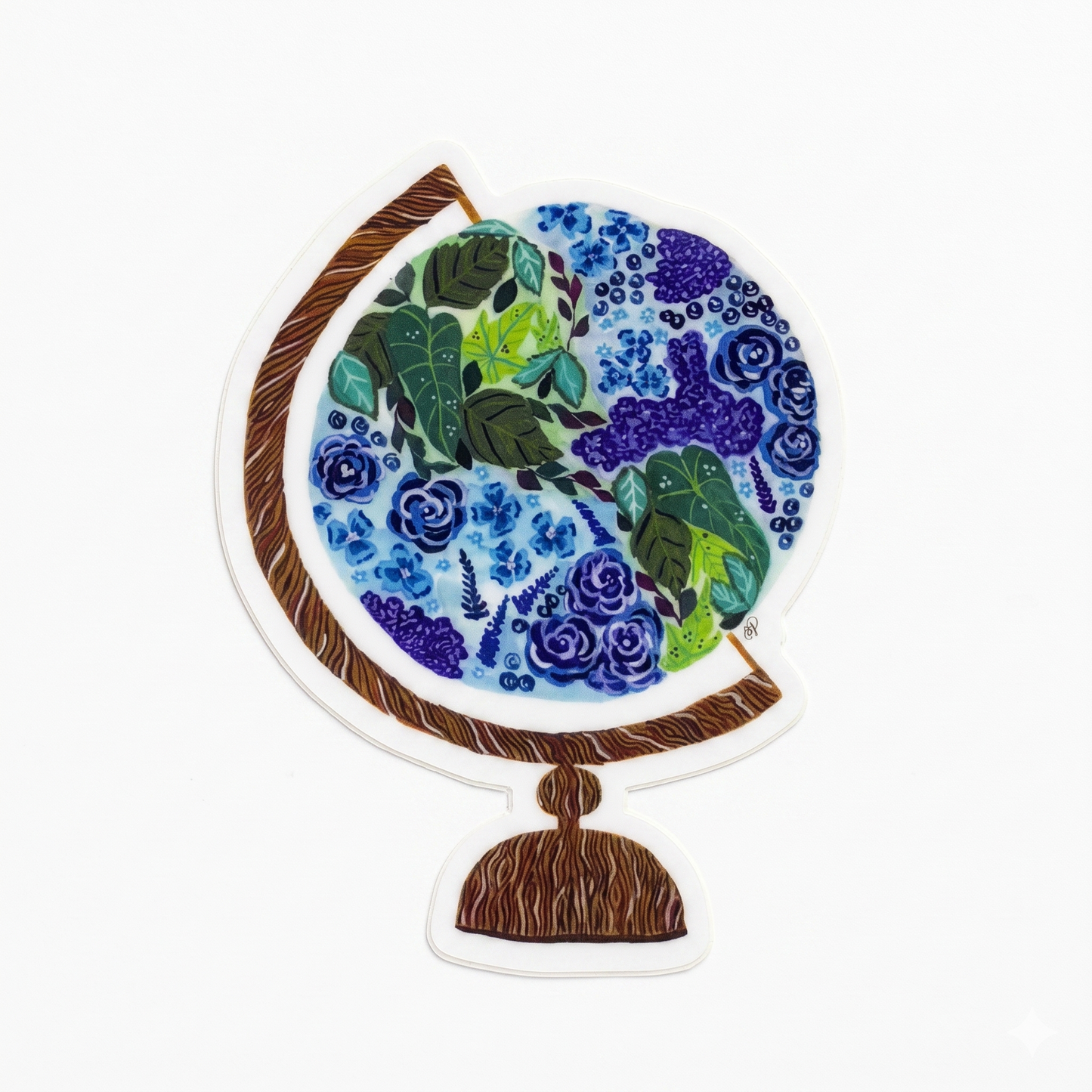 Vinyl Sticker; Flower Globe - Made By Shellie