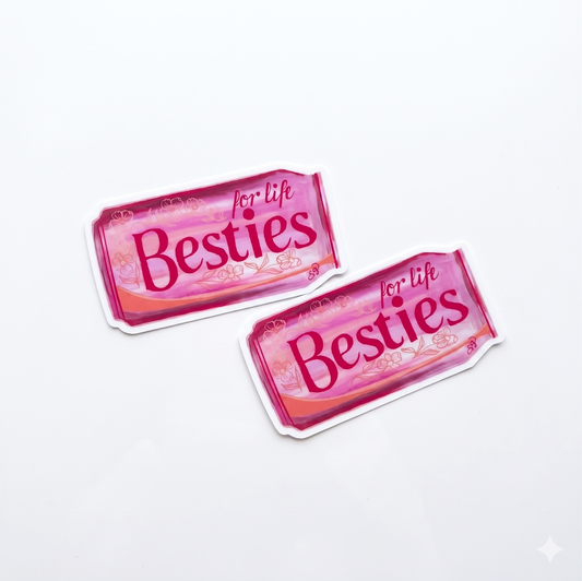 Vinyl Sticker; Besties Coke Can - Made By Shellie