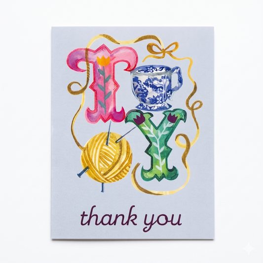 Thank You Card; TY, Thank You - Made by Shellie