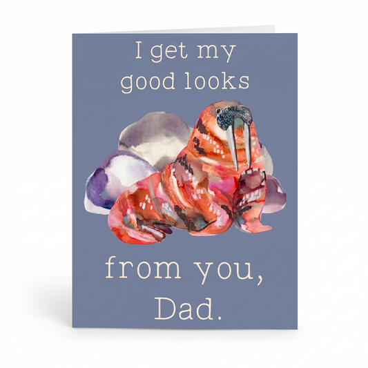 Father's Day Card; Good Looks - Made By Shellie