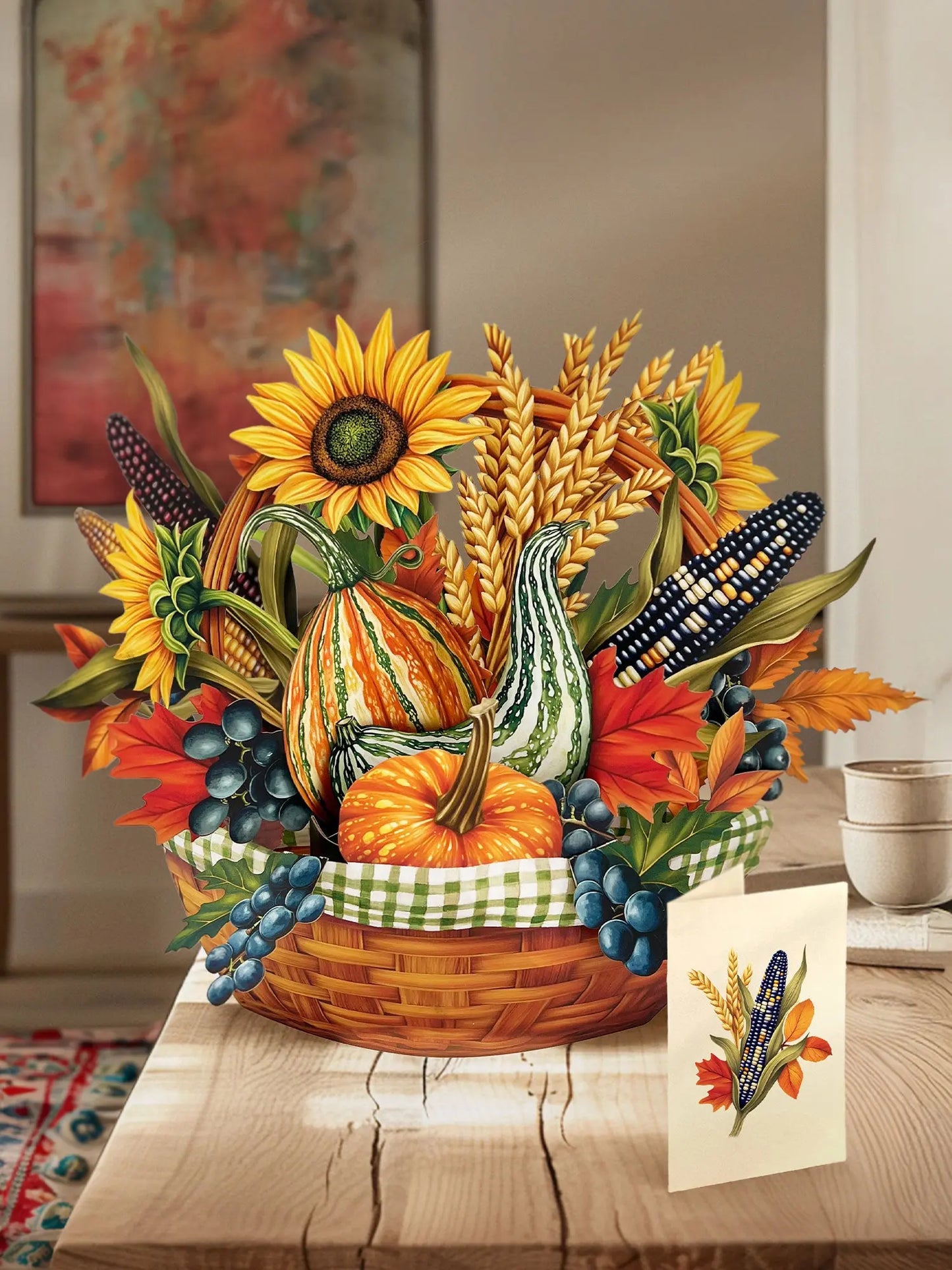 Pop-Up Card; Golden Harvest (Thanksgiving)