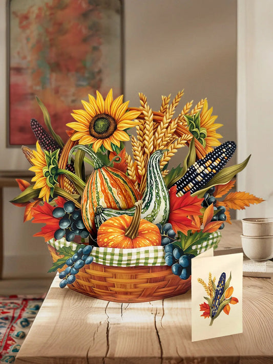 Pop-Up Card; Golden Harvest (Thanksgiving)