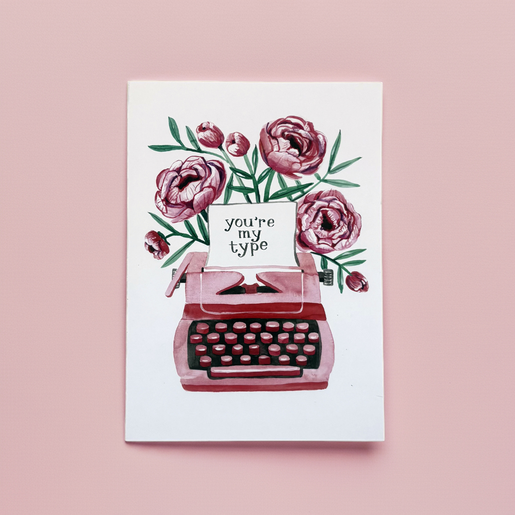 Greeting Card; You're My Type - Made by Shellie