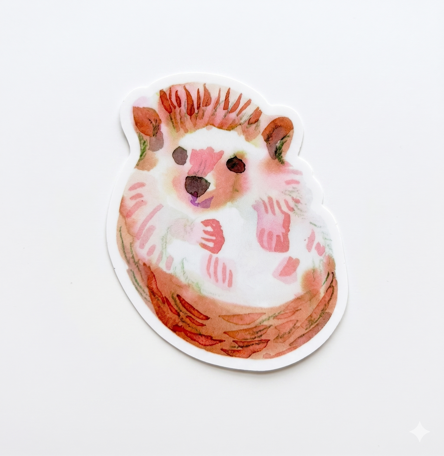 Vinyl Sticker; Watercolor Hedgehog - Made by Shellie