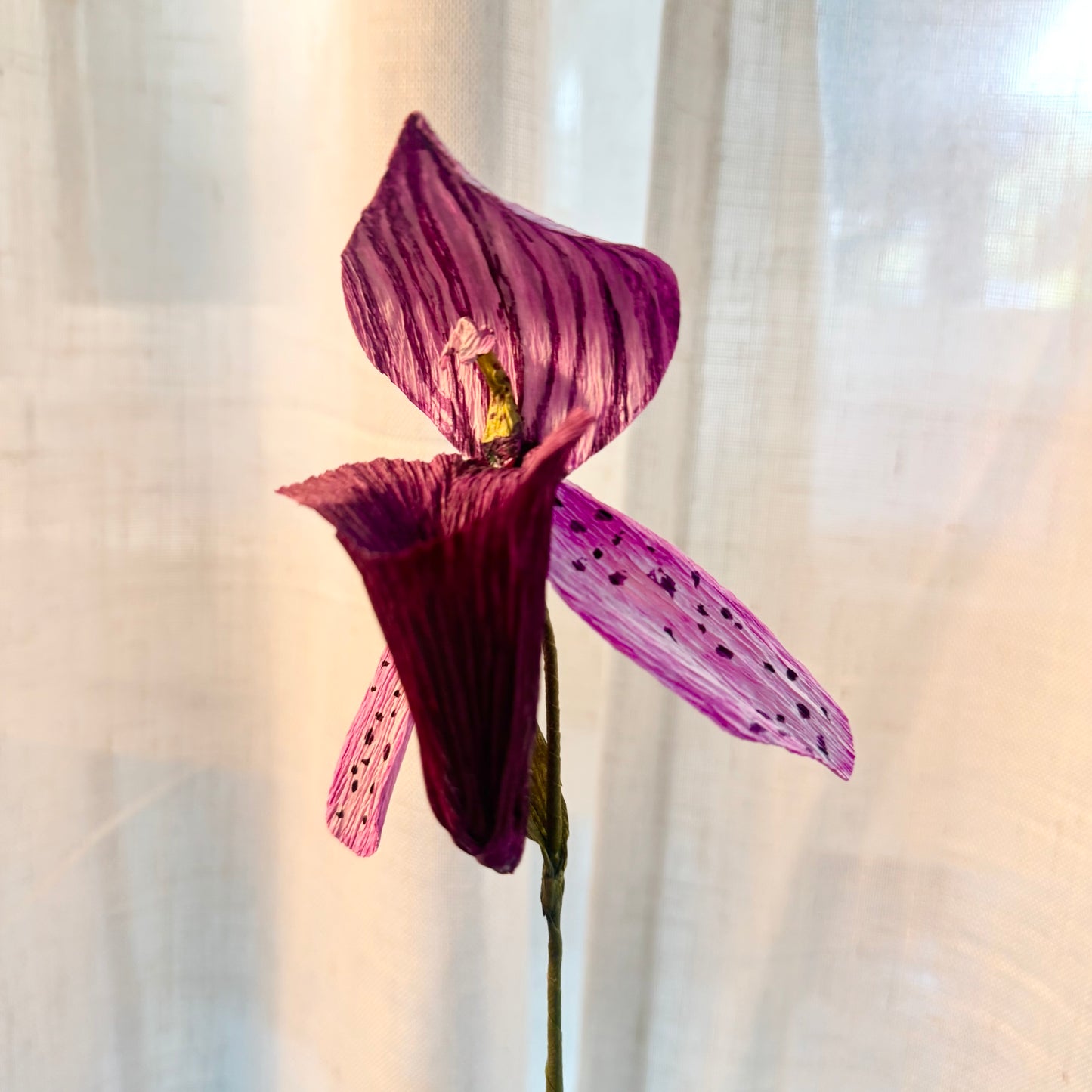 Paper Flower Bouquet Workshop - July 16, 2026 - Lady Slipper Orchid