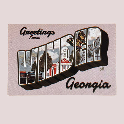 Postcard; Greetings From Winder - Made by Shellie
