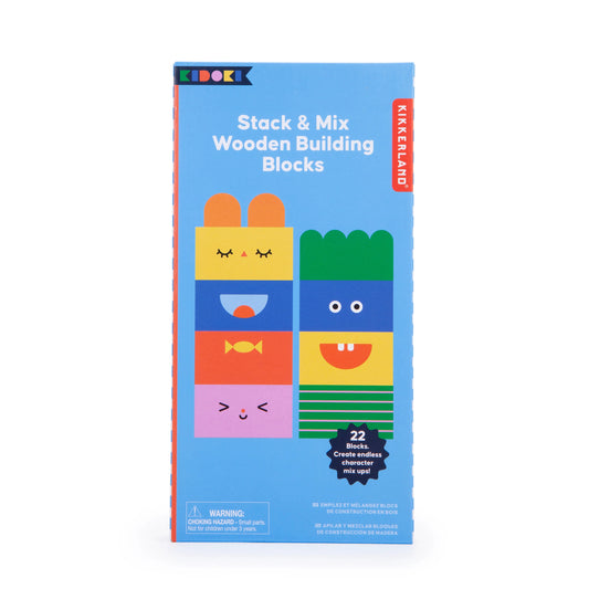 Wooden Building Blocks; Stack & Mix
