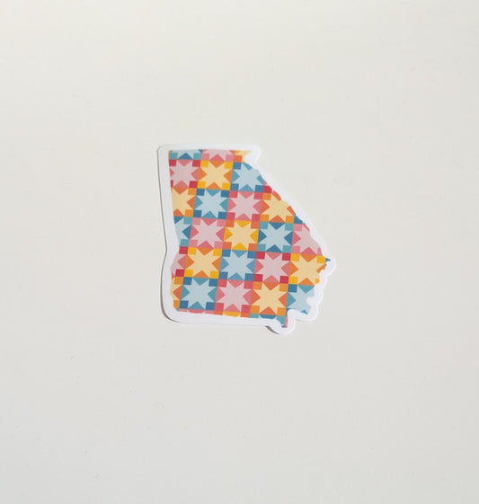 Vinyl Sticker; Georgia Quilt Block