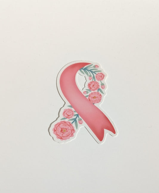 Vinyl Sticker; Ribbon for Breast Cancer Awareness