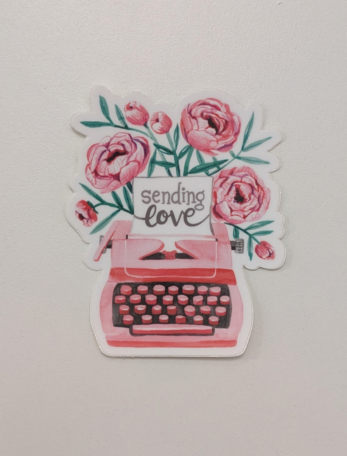 Typewriter Message Vinyl Sticker | Made by Shellie