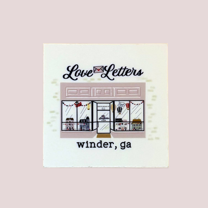 Vinyl Sticker; Love Letters Storefront - Made By Shellie