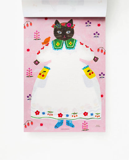 Large Writing Pad - Cat and Onepiece by Aiko Fukawa