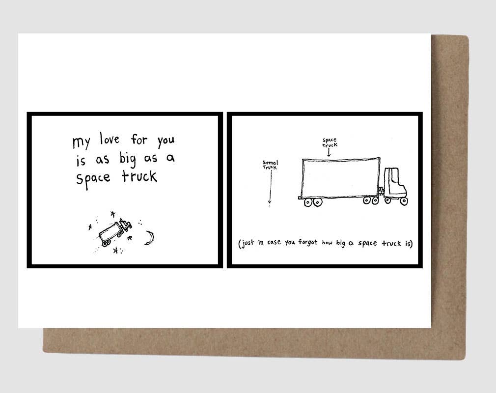Greeting Card; Space Truck