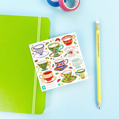 Pipsticks Sticker Sheet; Teacup Treasures