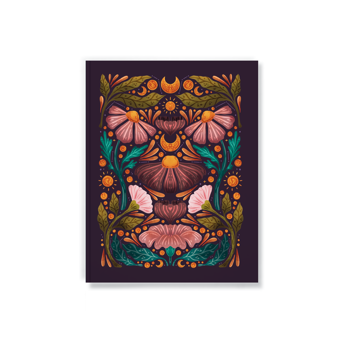 Notebook; Midnight Blooms (Medium Layflat)