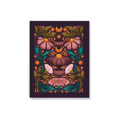 Notebook; Midnight Blooms (Medium Layflat)