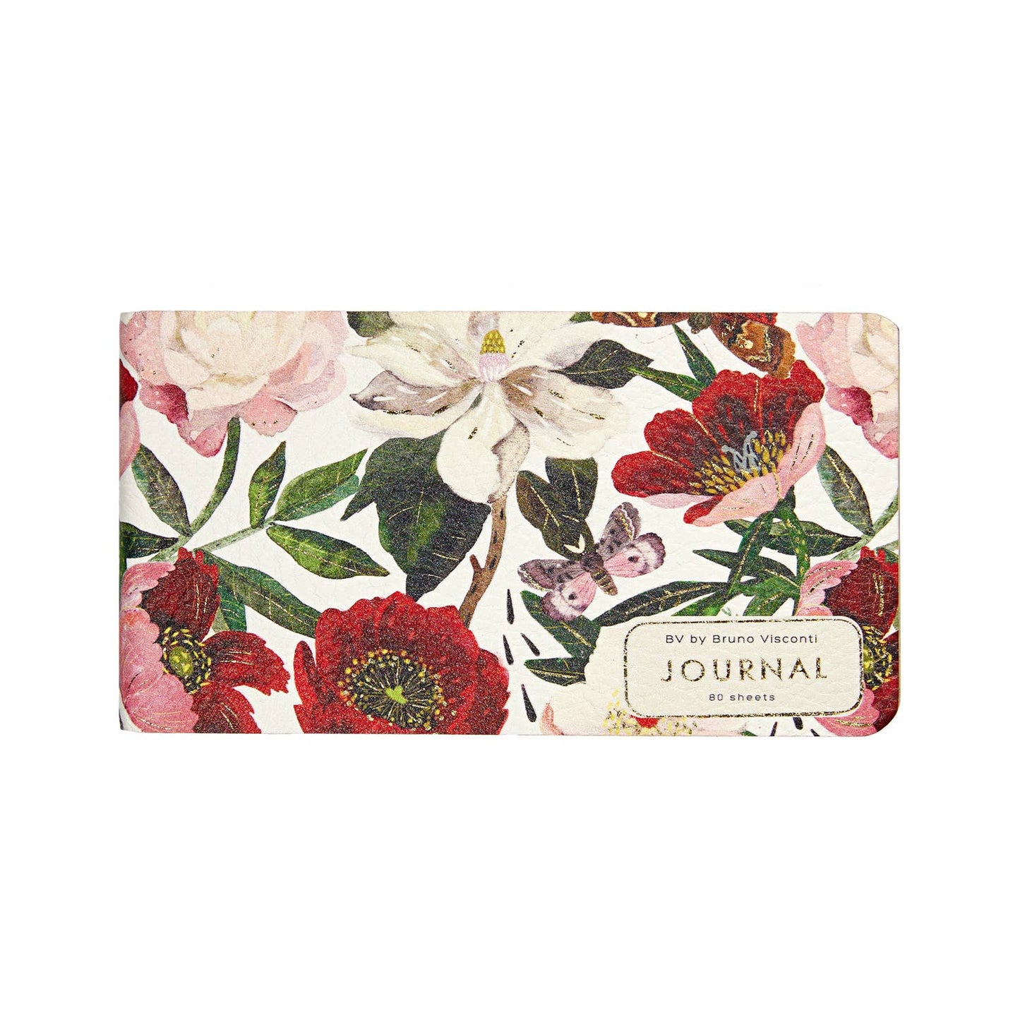 Planner; Peonies (Horizontal, Vegan Leather) - BV by Bruno Visconti