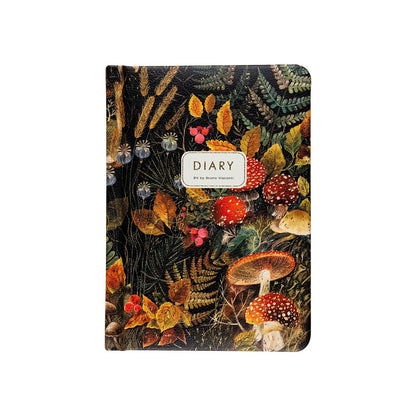 Journal; Forest Mushrooms (A6 Vegan Leather Hardcover)