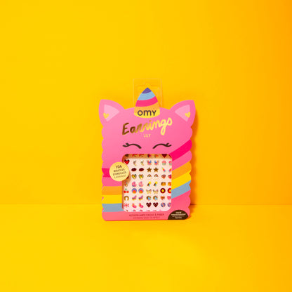 Kids Sticker Earrings; Unicorn (104 Earrings)